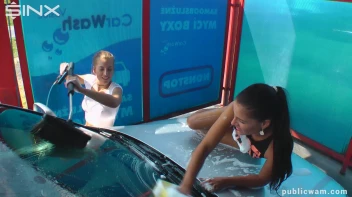 Playful Twins Get Drenched While Washing Car Screencap 28 on sinx.preview.netperv.com