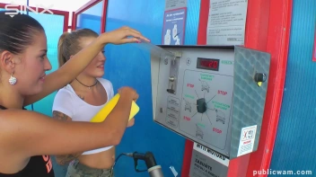 Playful Twins Get Drenched While Washing Car Screencap 3 on sinx.preview.netperv.com