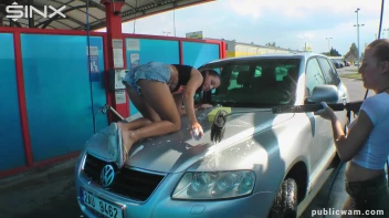Playful Twins Get Drenched While Washing Car Screencap 36 on sinx.preview.netperv.com