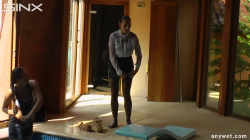 Twins Enjoy A Fully Clothed Splash In The Pool Screencap 38 on sinx.preview.netperv.com