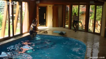 Twins Enjoy A Fully Clothed Splash In The Pool Screencap 48 on sinx.preview.netperv.com