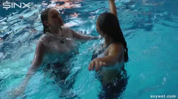 Twins Enjoy A Fully Clothed Splash In The Pool Screencap 63 on sinx.preview.netperv.com