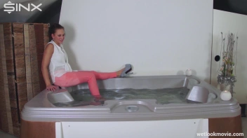 Playful Brunette's Solo Hot Tub Fun Screencap 33 on sinx.preview.netperv.com