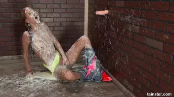 This skinny babe is receiving a gooey slimewave Screencap 88 on sinx.preview.netperv.com