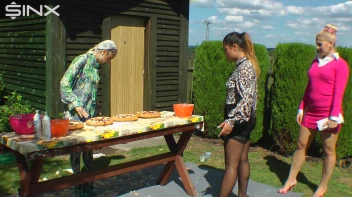 Messy Outdoor Food Fight For Glamour Babes Screencap 3 on sinx.preview.netperv.com