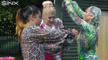 Messy Outdoor Food Fight For Glamour Babes Screencap 32 on sinx.preview.netperv.com