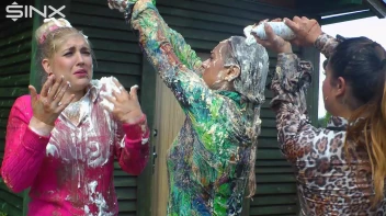 Messy Outdoor Food Fight For Glamour Babes Screencap 33 on sinx.preview.netperv.com