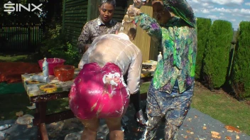 Messy Outdoor Food Fight For Glamour Babes Screencap 51 on sinx.preview.netperv.com