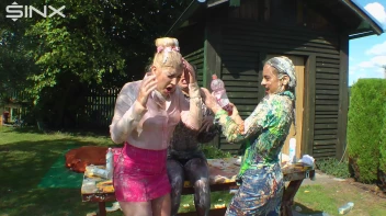 Messy Outdoor Food Fight For Glamour Babes Screencap 57 on sinx.preview.netperv.com