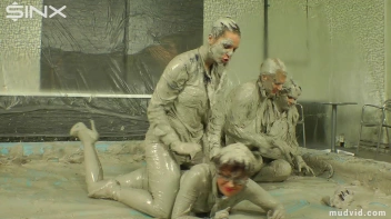 Wet and Messy Mud Wrestling Screencap 1 on sinx.preview.netperv.com