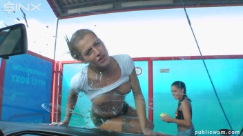 Playful Twins Get Drenched While Washing Car Screencap 44 on sinx.preview.netperv.com