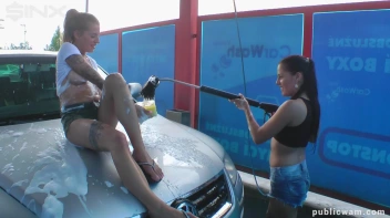 Playful Twins Get Drenched While Washing Car Screencap 51 on sinx.preview.netperv.com