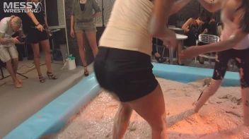 Muddy Wrestling: Matching Cutie Babes Go Mud Crazy Screencap 10 on sinx.preview.netperv.com