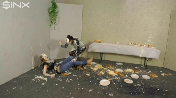 Wet And Messy Food Fighting Babes Screencap 42 on sinx.preview.netperv.com