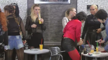 Messy Wrestling: Shiny, Slimy, And Ready To Rumble In Oil! Dunk This Bitch & Tear Her Clothes!!! Screencap 1 on sinx.preview.netperv.com