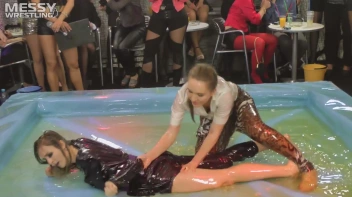 Messy Wrestling: Shiny, Slimy, And Ready To Rumble In Oil! Dunk This Bitch & Tear Her Clothes!!! Screencap 35 on sinx.preview.netperv.com