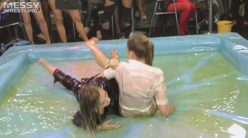 Messy Wrestling: Shiny, Slimy, And Ready To Rumble In Oil! Dunk This Bitch & Tear Her Clothes!!! Screencap 36 on sinx.preview.netperv.com