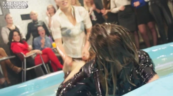Messy Wrestling: Shiny, Slimy, And Ready To Rumble In Oil! Dunk This Bitch & Tear Her Clothes!!! Screencap 41 on sinx.preview.netperv.com