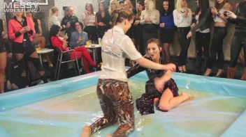 Messy Wrestling: Shiny, Slimy, And Ready To Rumble In Oil! Dunk This Bitch & Tear Her Clothes!!! Screencap 51 on sinx.preview.netperv.com