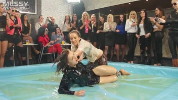 Messy Wrestling: Shiny, Slimy, And Ready To Rumble In Oil! Dunk This Bitch & Tear Her Clothes!!! Screencap 54 on sinx.preview.netperv.com