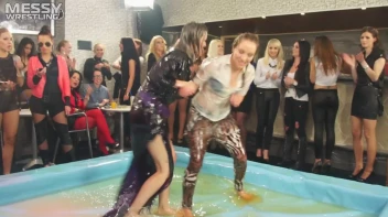 Messy Wrestling: Shiny, Slimy, And Ready To Rumble In Oil! Dunk This Bitch & Tear Her Clothes!!! Screencap 65 on sinx.preview.netperv.com