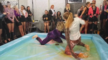 Messy Wrestling: Shiny, Slimy, And Ready To Rumble In Oil! Dunk This Bitch & Tear Her Clothes!!! Screencap 7 on sinx.preview.netperv.com