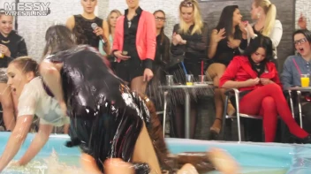 Messy Wrestling: Shiny, Slimy, And Ready To Rumble In Oil! Dunk This Bitch & Tear Her Clothes!!! Screencap 73 on sinx.preview.netperv.com