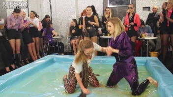 Messy Wrestling: Shiny, Slimy, And Ready To Rumble In Oil! Dunk This Bitch & Tear Her Clothes!!! Screencap 8 on sinx.preview.netperv.com