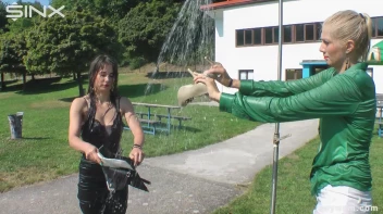 Gorgeous Girls Get Wet And Messy In The Park Screencap 120 on sinx.preview.netperv.com