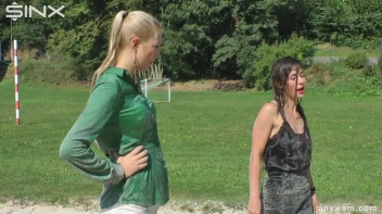 Gorgeous Girls Get Wet And Messy In The Park Screencap 53 on sinx.preview.netperv.com